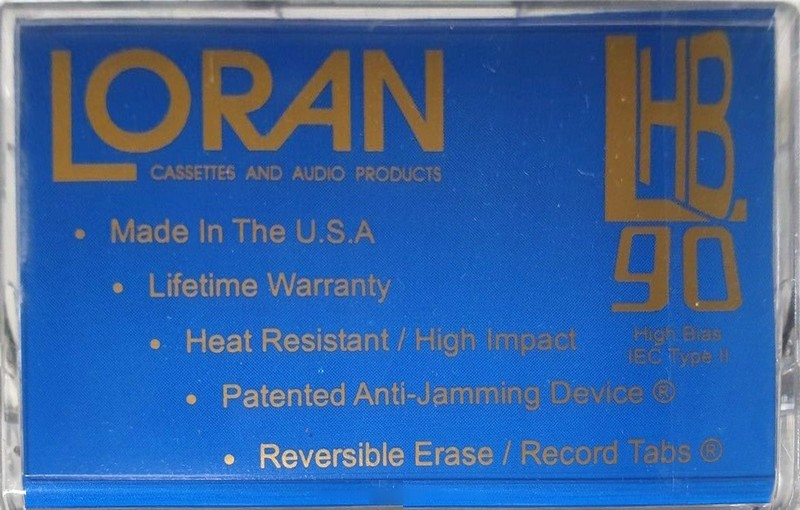 Compact Cassette Loran LHB 90 Type II Chrome 1990 USA