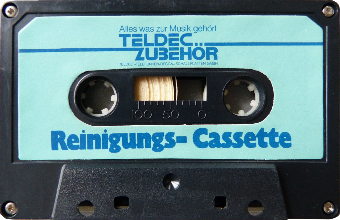 Compact Cassette Teldec Zubehor "Telefunken-Decca" Cleaning Cassette 1980 Germany