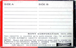 Compact Cassette Sony Auto-Sensor 60 Type I Normal 1968 USA