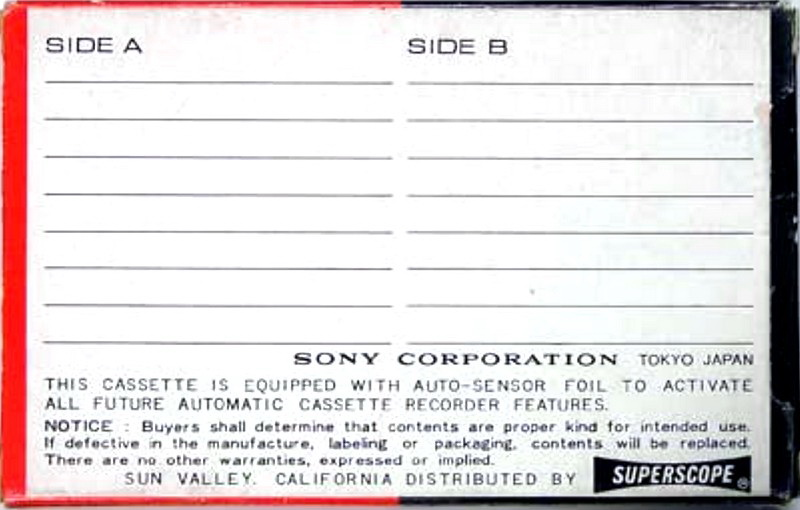 Compact Cassette: Sony  - Auto-Sensor 60