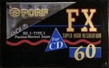 Compact Cassette PORF 60 "FX" Type I Normal Europe