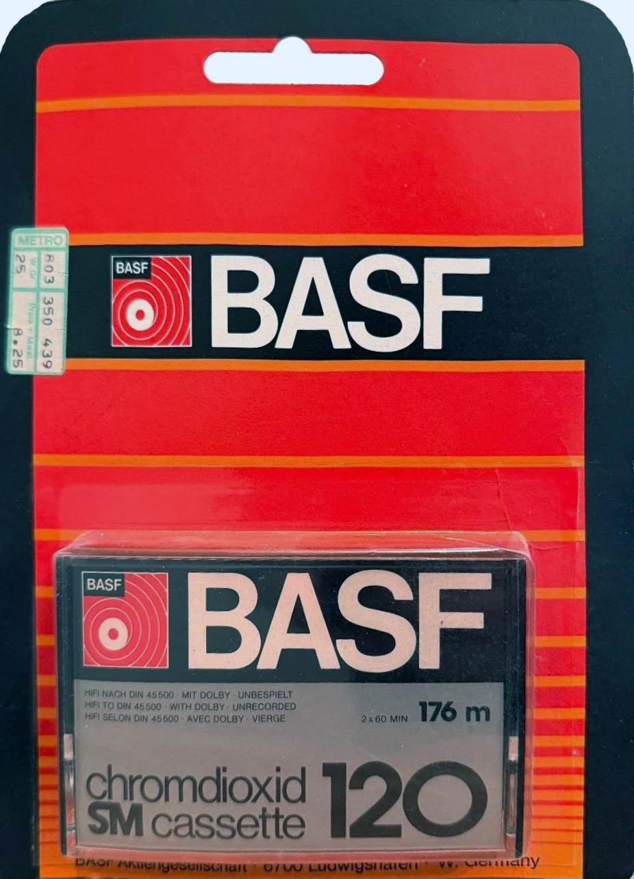 Blister BASF Chromdioxid 120 Type II Chrome 1976 Europe