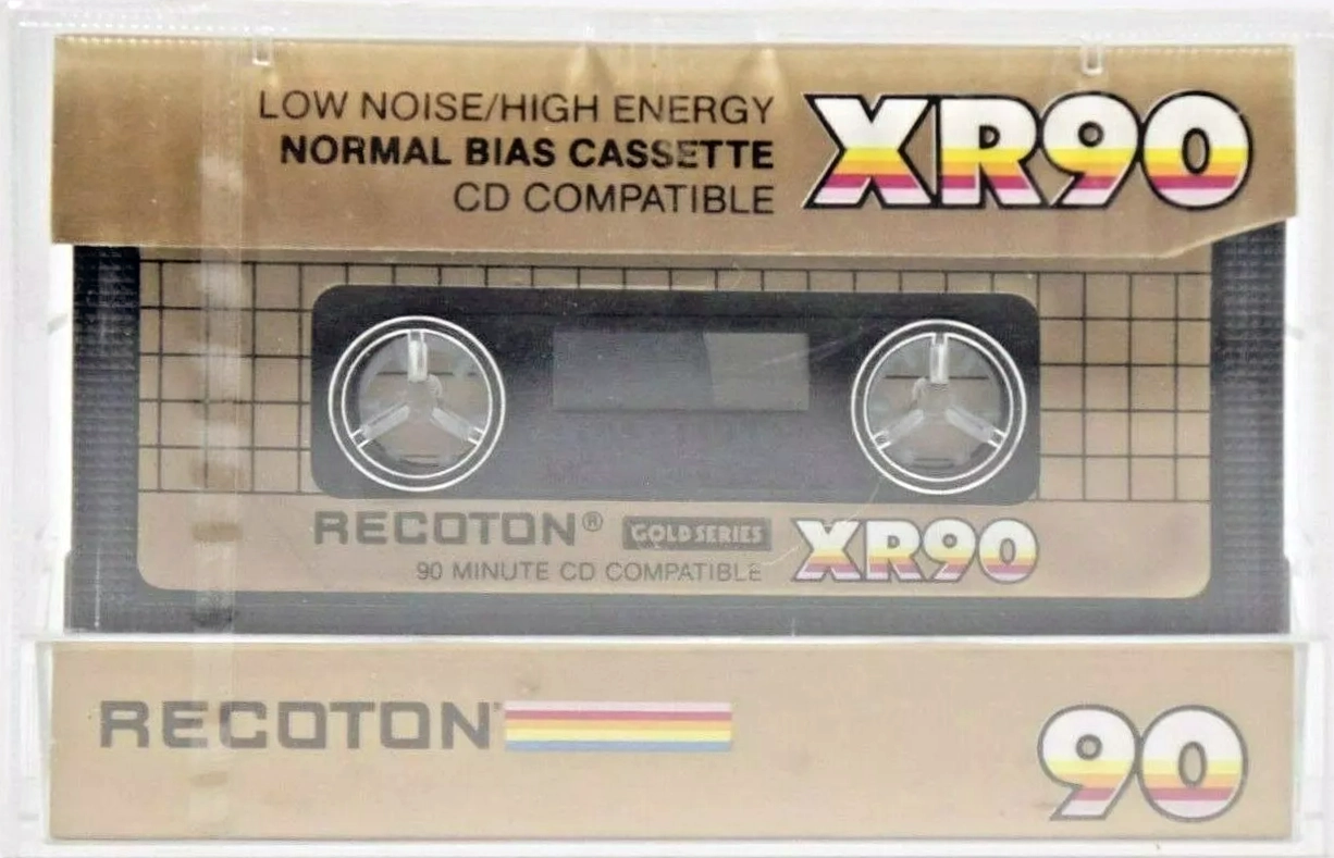 Compact Cassette Recoton XR 90 Type I Normal 1988 USA