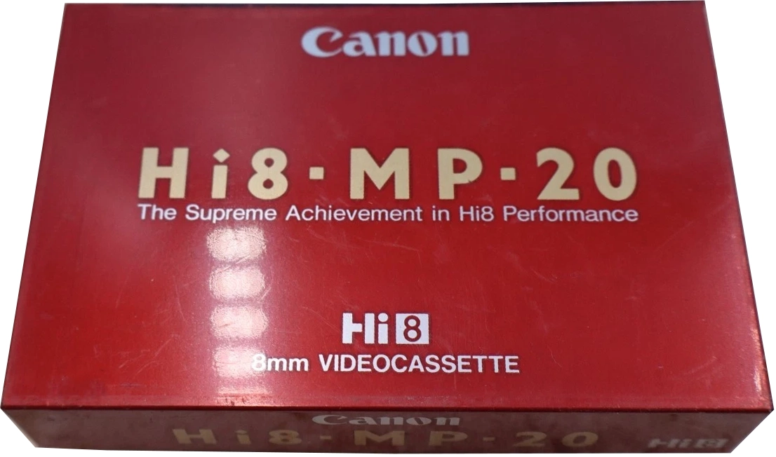 Video8, Hi8, Digital8 Canon Metal MP 20 "Hi8 P6-20HMP" Type IV Metal 1989 North America