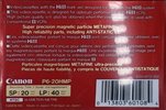 Video8, Hi8, Digital8 Canon Metal MP 20 "Hi8 P6-20HMP" Type IV Metal 1989 North America