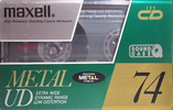Compact Cassette Maxell Metal UD 74 "M-UD74" Type IV Metal 1990 Japan