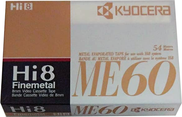 Video8, Hi8, Digital8 Kyocera Finemetal 60 "Hi8 ME" Type IV Metal North America