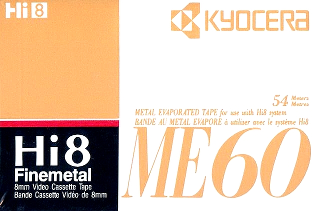 Video8, Hi8, Digital8 Kyocera Finemetal 60 "Hi8 ME" Type IV Metal North America