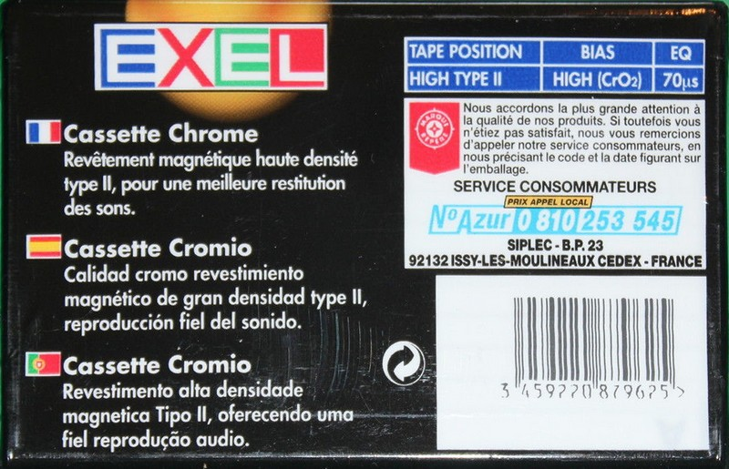 Compact Cassette: Unknown Exel -  90