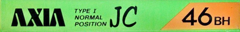 Compact Cassette AXIA JC 46 "JC 46 BH" Type I Normal 1985 Japan