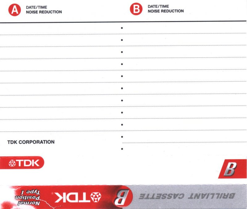 Compact Cassette: TDK  - B 60