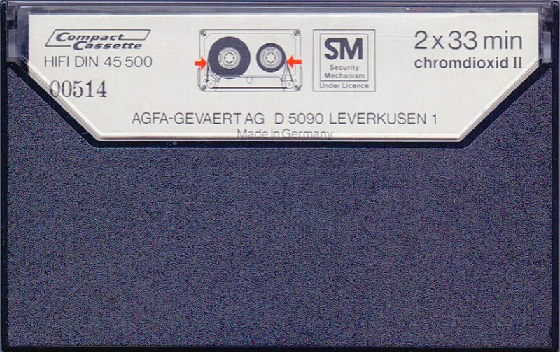 Compact Cassette AGFA Stereochrom 60+6 Type II Chrome 1980 Europe