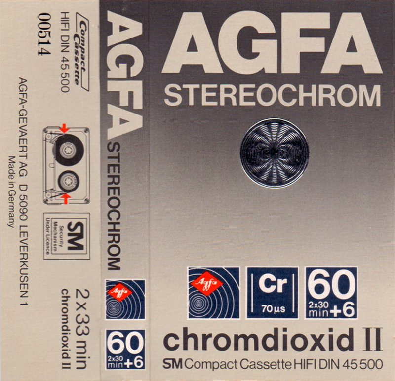 Compact Cassette: AGFA  - Stereochrom 60+6