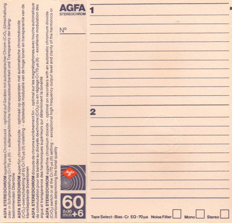 Compact Cassette: AGFA  - Stereochrom 60+6