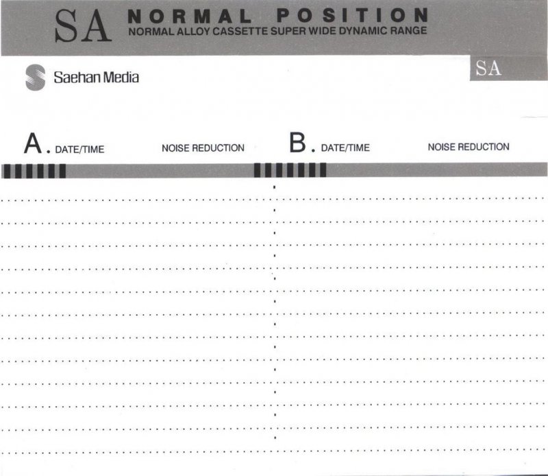 Compact Cassette Saehan SA 120 Type I Normal 1994 Europe
