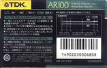 Compact Cassette TDK AR 100 "AR-100K" Type I Normal 1989 Japan