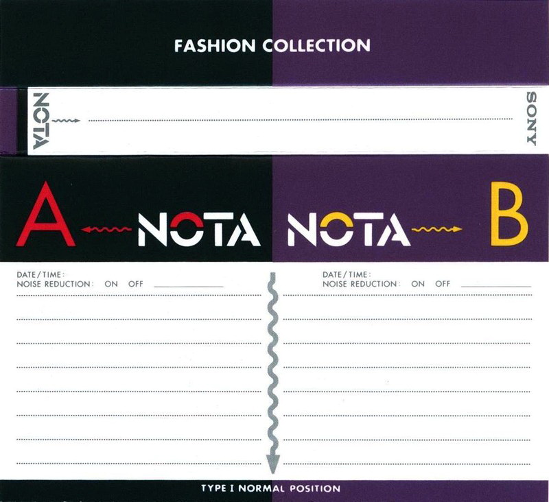 Compact Cassette Sony 74 "NOTA" Type I Normal 1988 Europe