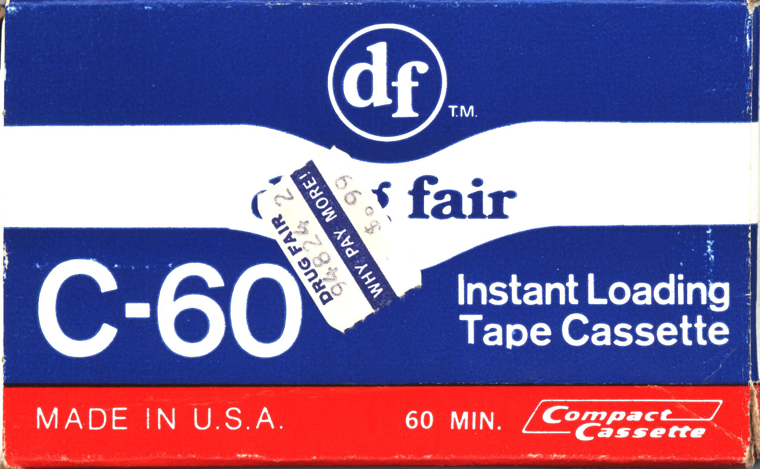 Compact Cassette Drug Fair 60 Type I Normal 1972 USA