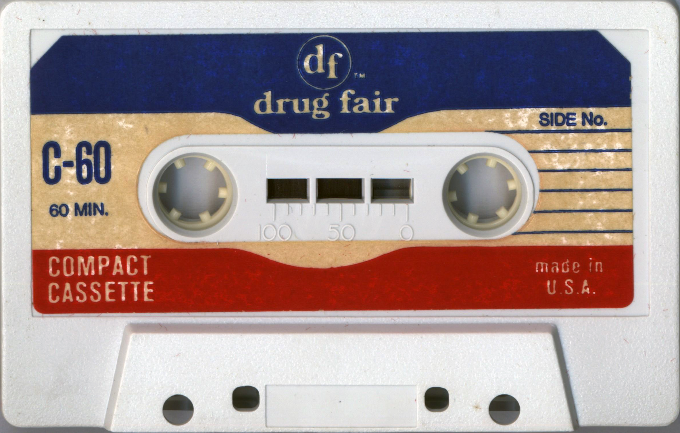 Compact Cassette Drug Fair 60 Type I Normal 1972 USA