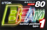 Compact Cassette TDK Beam 1 80 "BM1-80S" Type I Normal 1999 Japan