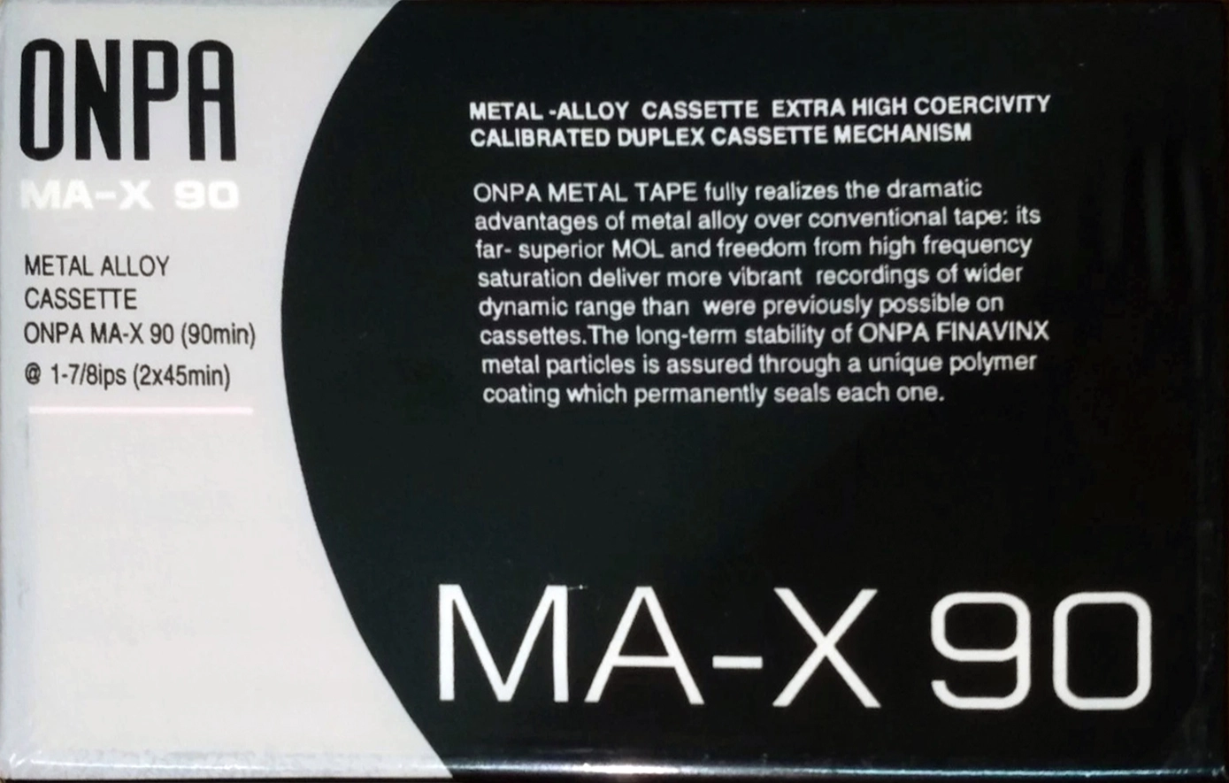 Compact Cassette ONPA MA-X 90 Type IV Metal 1990 Thailand