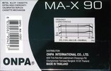 Compact Cassette ONPA MA-X 90 Type IV Metal 1990 Thailand