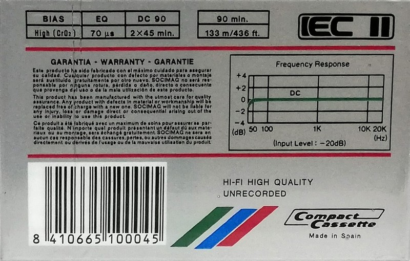 Compact Cassette: Unknown Socimag -  90