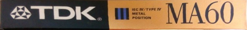 Compact Cassette TDK MA 60 "MA-60SE" Type IV Metal 1990 Europe