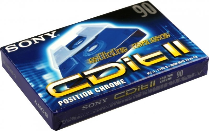 Compact Cassette Sony CDit II 90 "C-90CDIT2C" Type II Chrome 1998 Europe