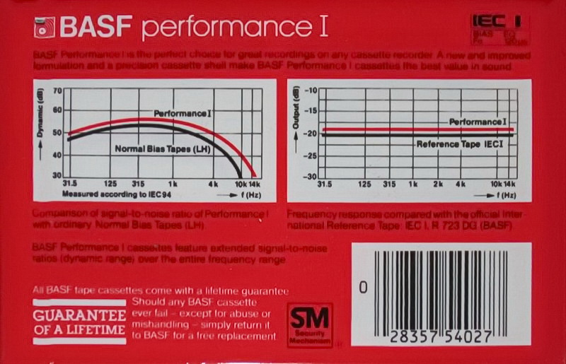 Compact Cassette: BASF  - Performance I 60