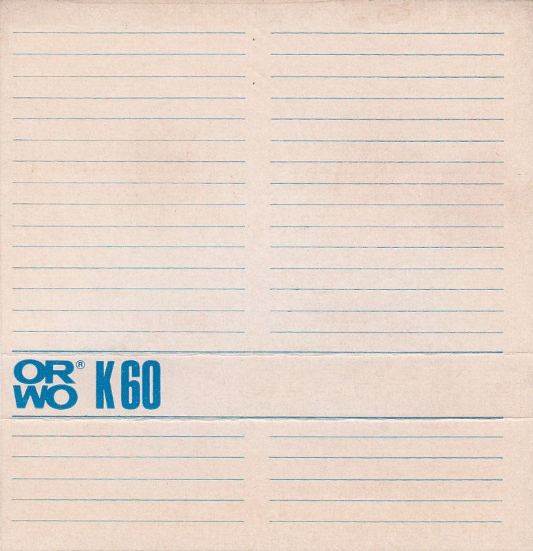 Compact Cassette ORWO 60 Type I Normal 1981 East Germany