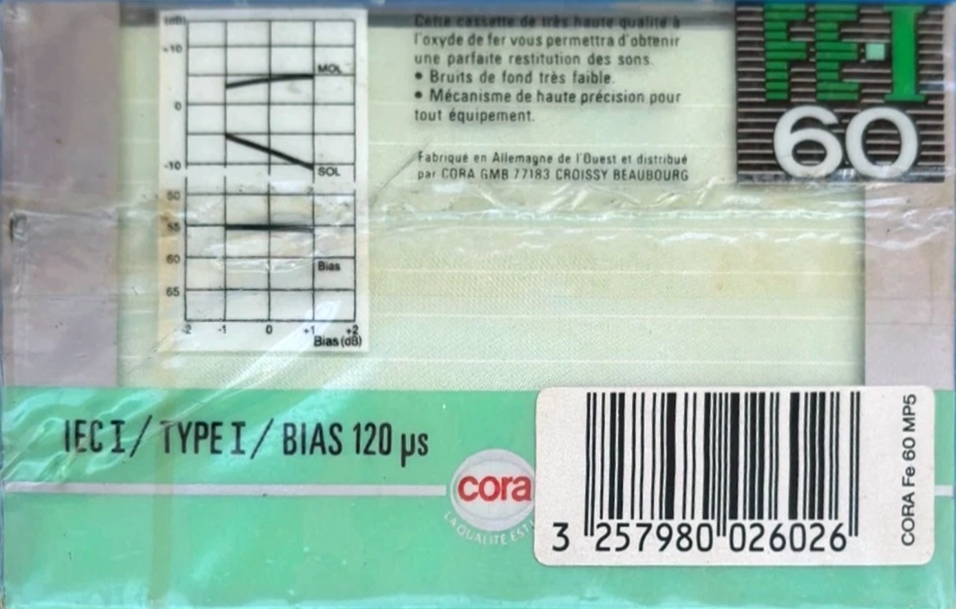 5 pack Cora Fe-I 60 Type I Normal 1993 Belgium