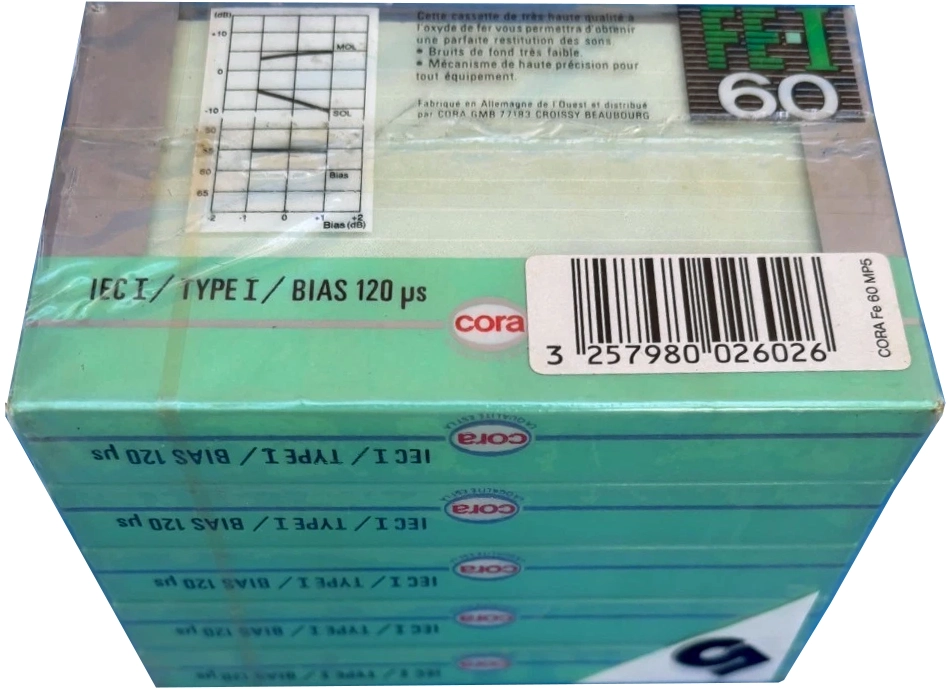 5 pack Cora Fe-I 60 Type I Normal 1993 Belgium