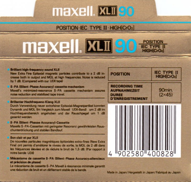 Compact Cassette: Maxell / Hitachi Maxell - XLII 90