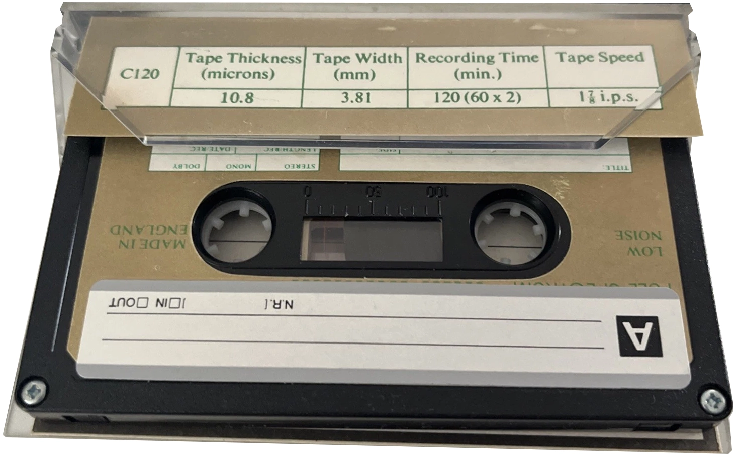 Compact Cassette Miles Gregory LTD. 120 "Full Spectrum" Type I Normal UK