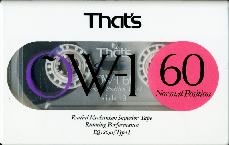 Compact Cassette Thats OW-1 60 Type I Normal 1991 Japan