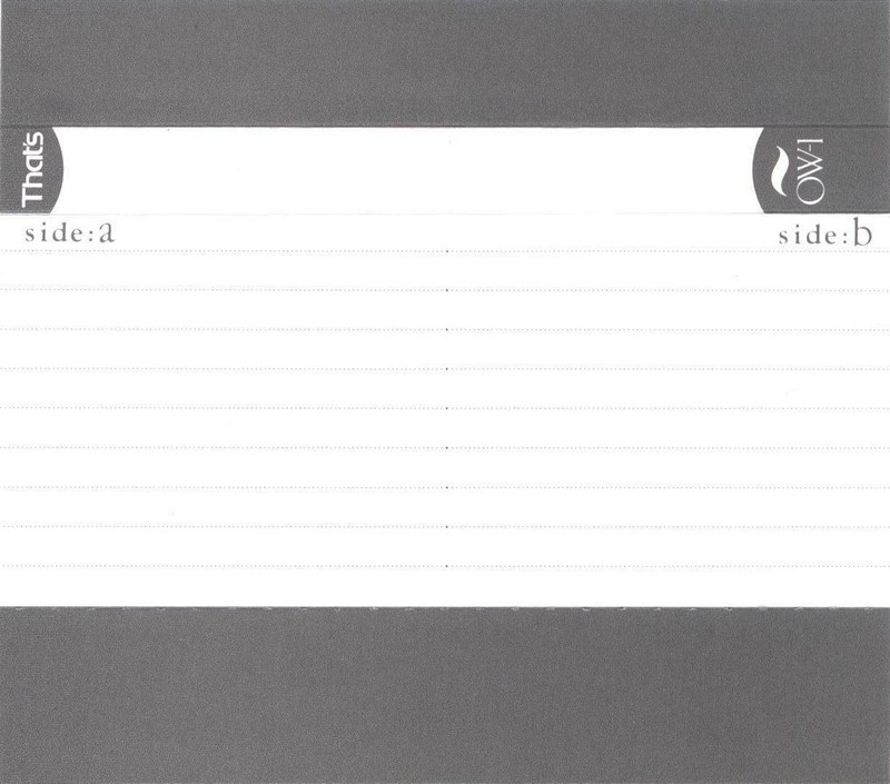 Compact Cassette Thats OW-1 60 Type I Normal 1991 Japan