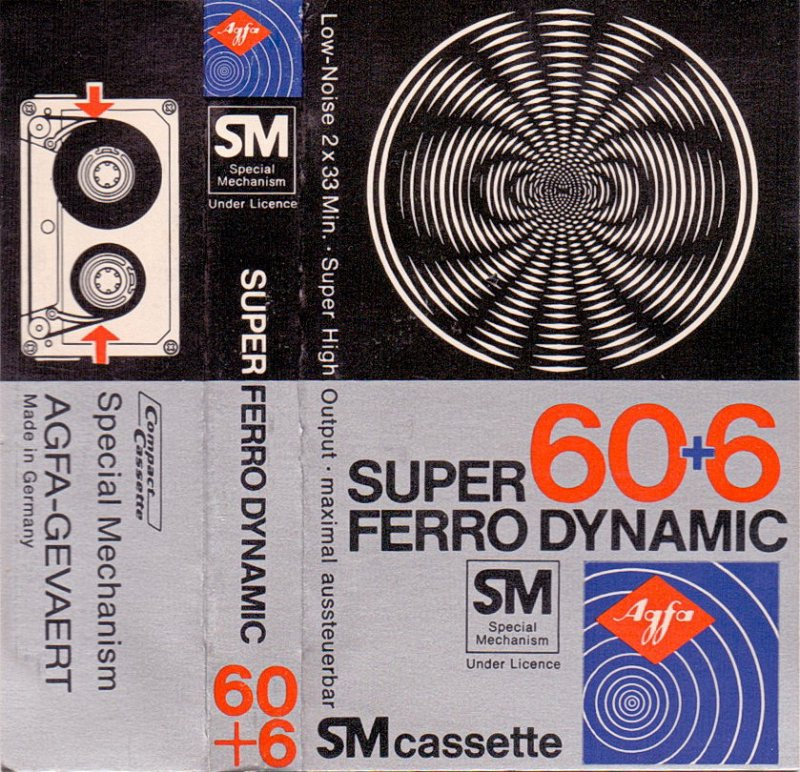 Compact Cassette AGFA Super Ferro Dynamic 60+6 Type I Normal 1978 Europe