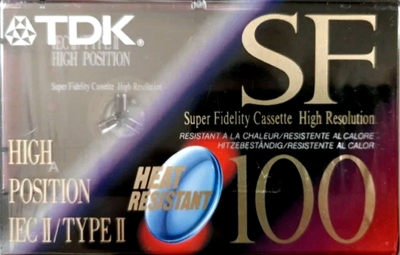 Compact Cassette TDK SF 100 "SF-100ET" Type II Chrome 1992 Europe