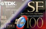 Compact Cassette TDK SF 100 "SF-100ET" Type II Chrome 1992 Europe