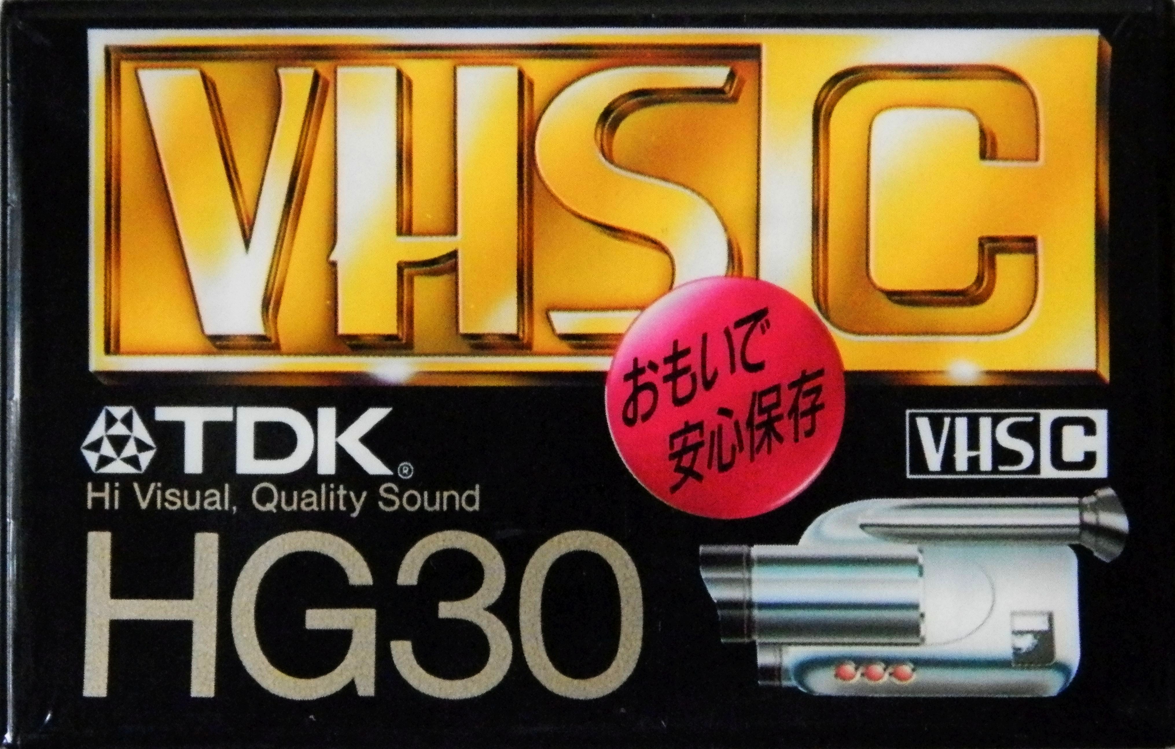 VHS-C (VHS Compact) TDK HG 30 Japan