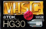 VHS-C (VHS Compact) TDK HG 30 Japan