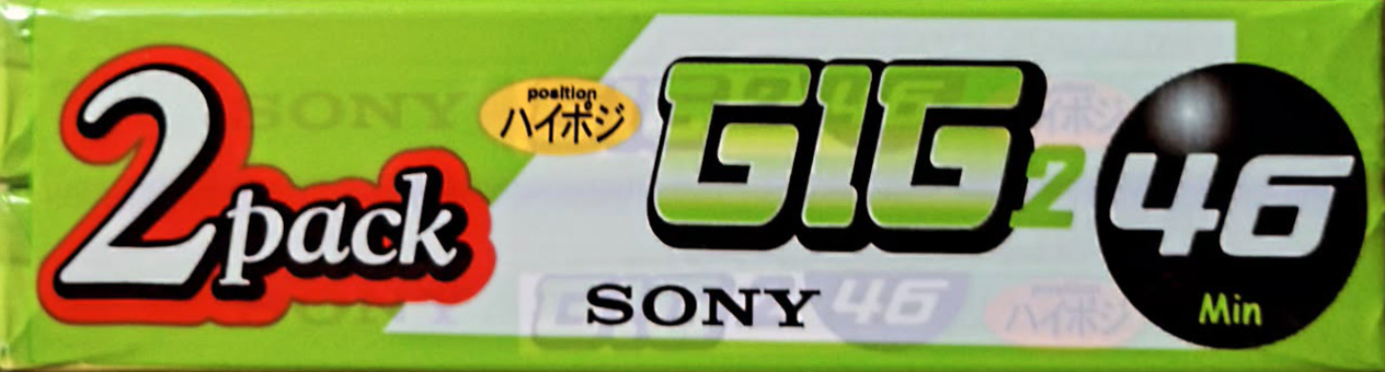 2 pack Sony GIG-2 46 "2C-46GIG2E" Type II Chrome 1999 Japan