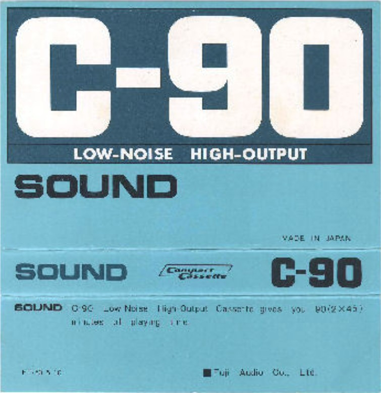 Compact Cassette:  Sound -  90