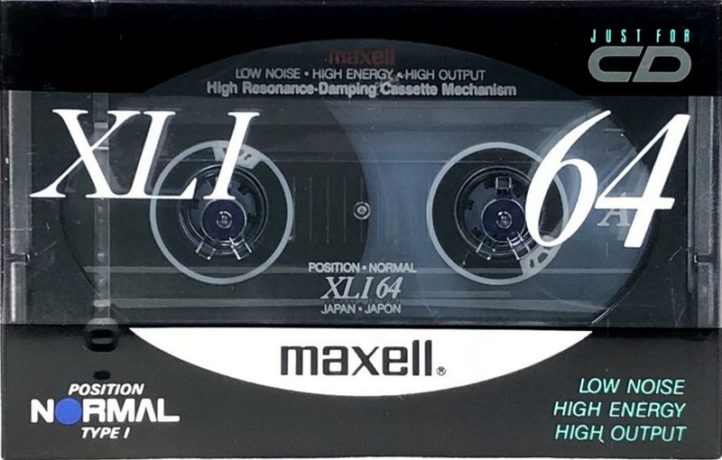 Compact Cassette Maxell XLI 64 Type I Normal 1990 Japan