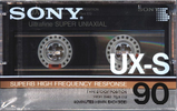 Compact Cassette Sony UX-S 90 Type II Chrome 1986 USA