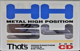 Compact Cassette Thats HH 54 Type II Chrome 1991 Japan