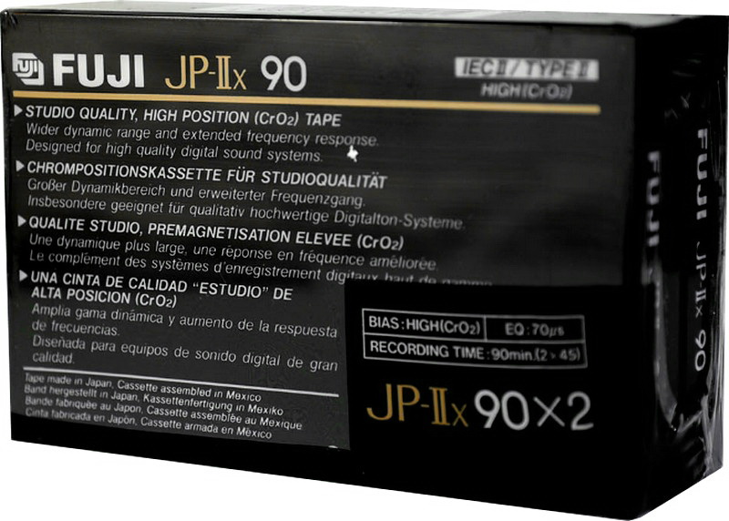 2 pack Fuji JP-IIx 90 Type II Chrome 1989 Europe