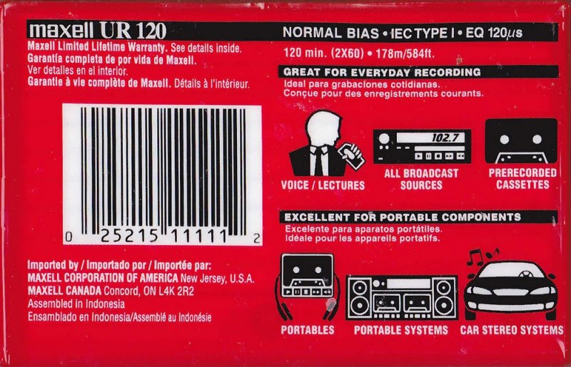 Compact Cassette: Maxell / Hitachi Maxell - UR 120