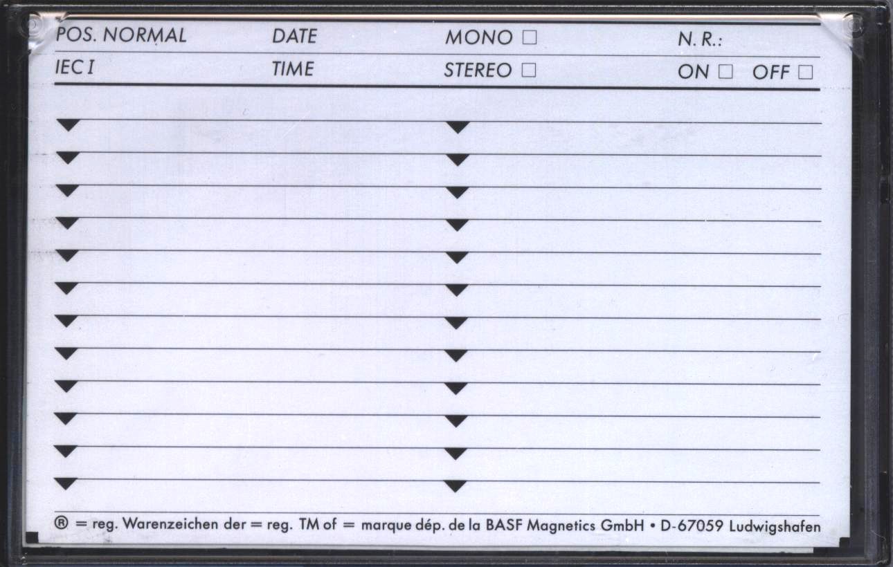 Compact Cassette BASF Ferro Standard I 90 Type I Normal 1991 Europe